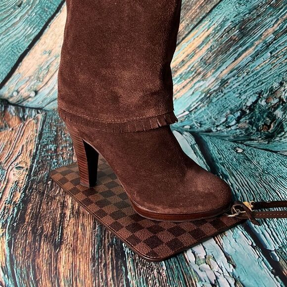 Matisse dark brown suede tall over the knee boots - Picture 5 of 10